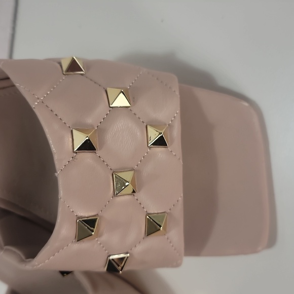 Marc Fisher Dacorin Quilted Studded Pink Heels - Picture 3 of 9